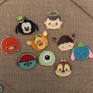 Bundle of 9 Tsum Tsum Enamel Pins